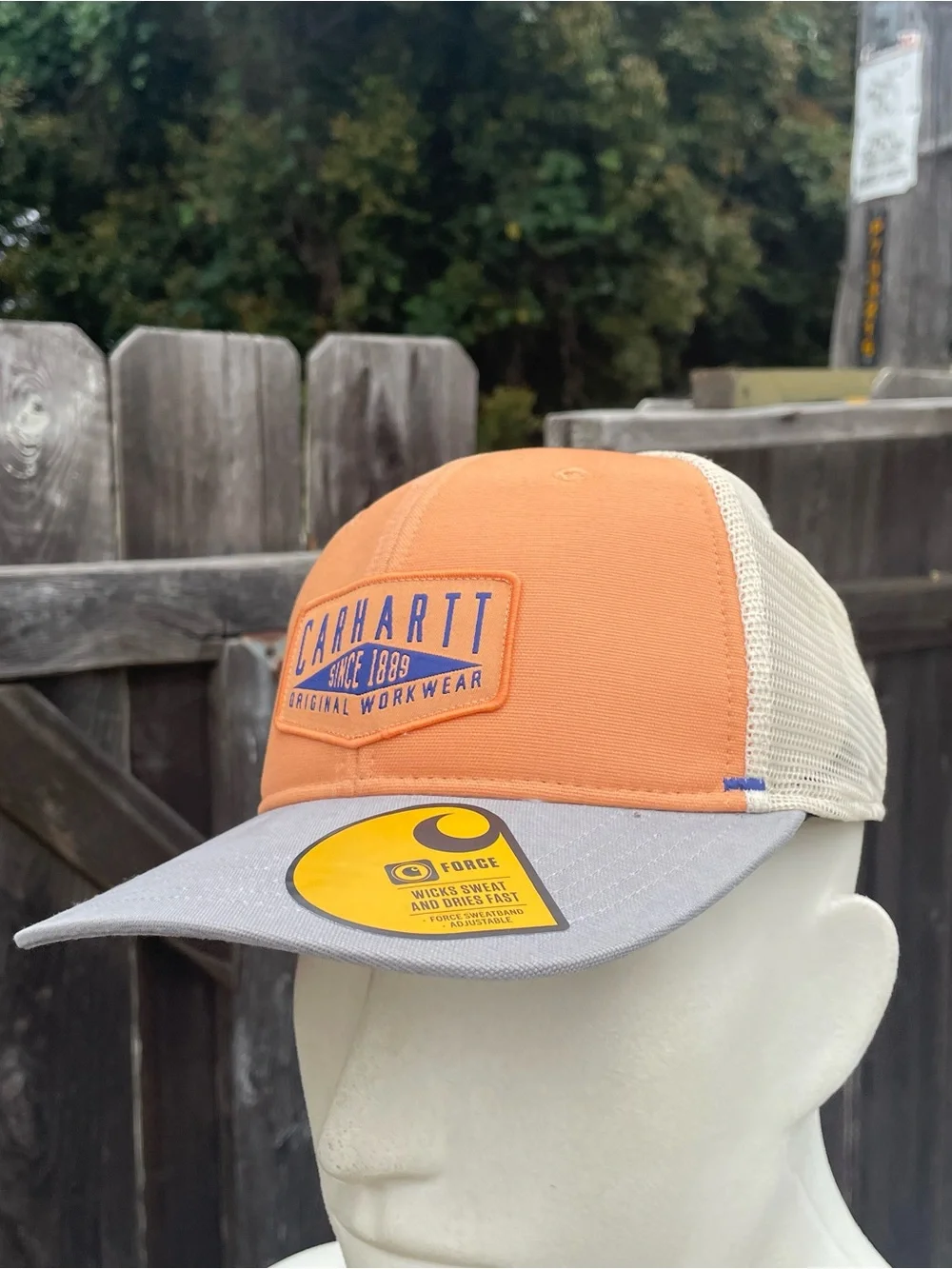 Carhartt Canvas Workwear Patch Trucker Hat Peach AH5212-M 105212-DYO One